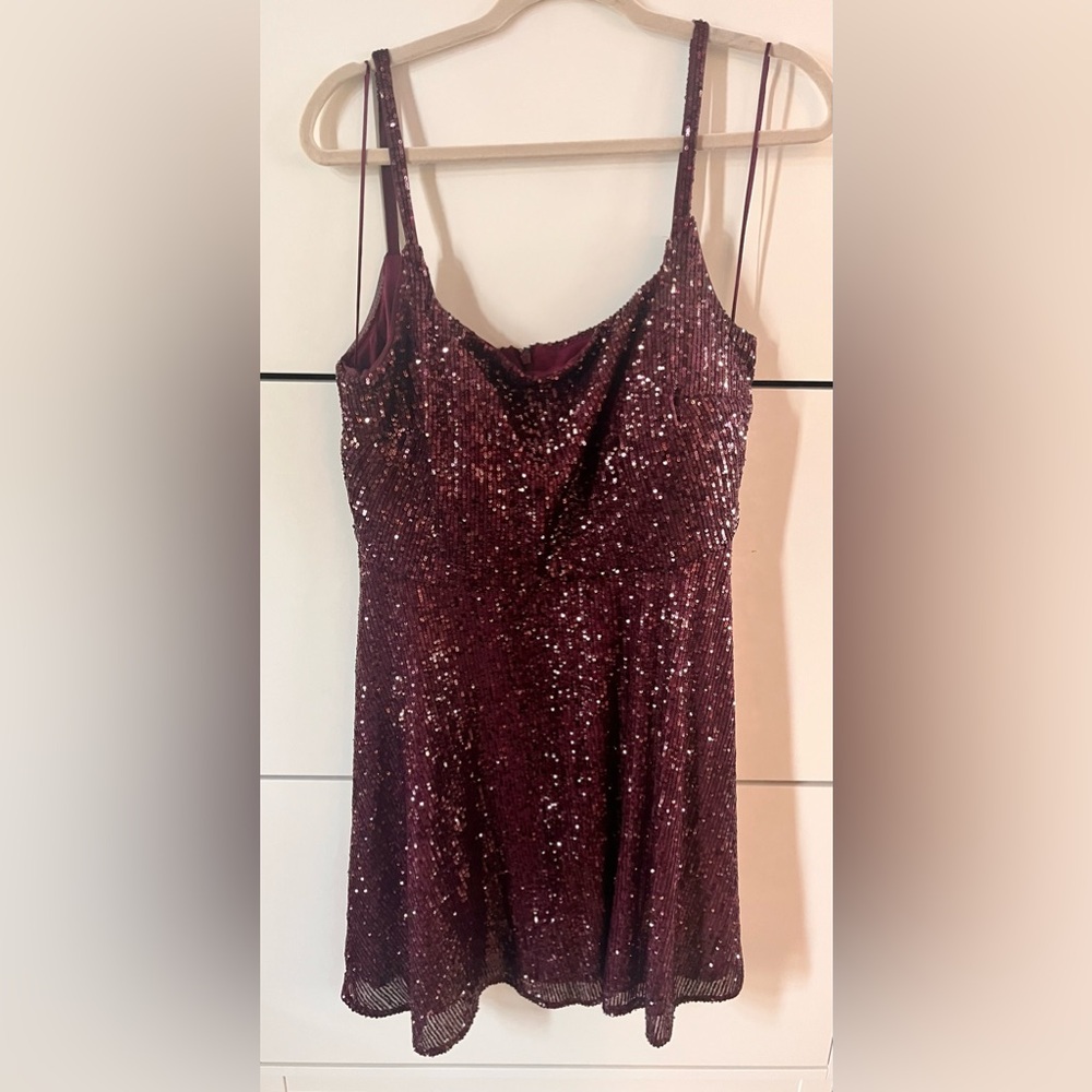 Morgan & Co. Purple Sequin Gown